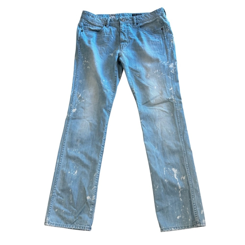 Volcom Men's Distressed Light Blue Jeans